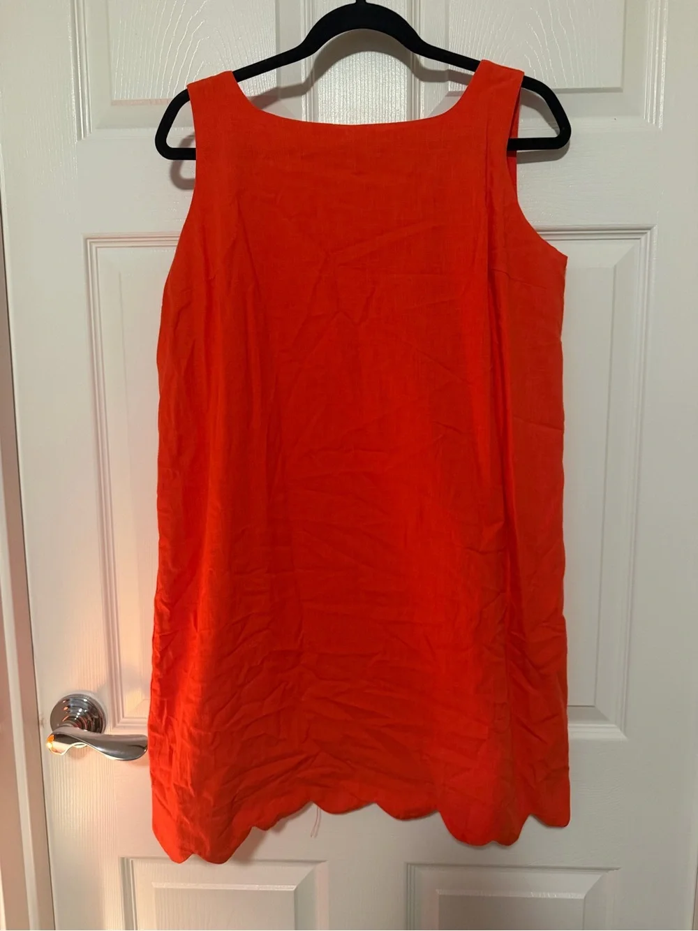 Kate Spade x Target Bright Orange Sleeveless Scallop Hem Shift Dress